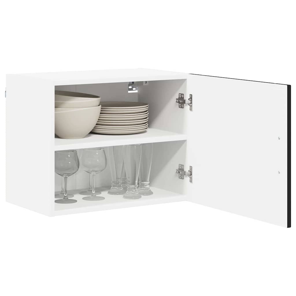 Küchenhängeschrank 2 pcs Schwarz 50 x 31 x 40 cm Holzwerkstoff